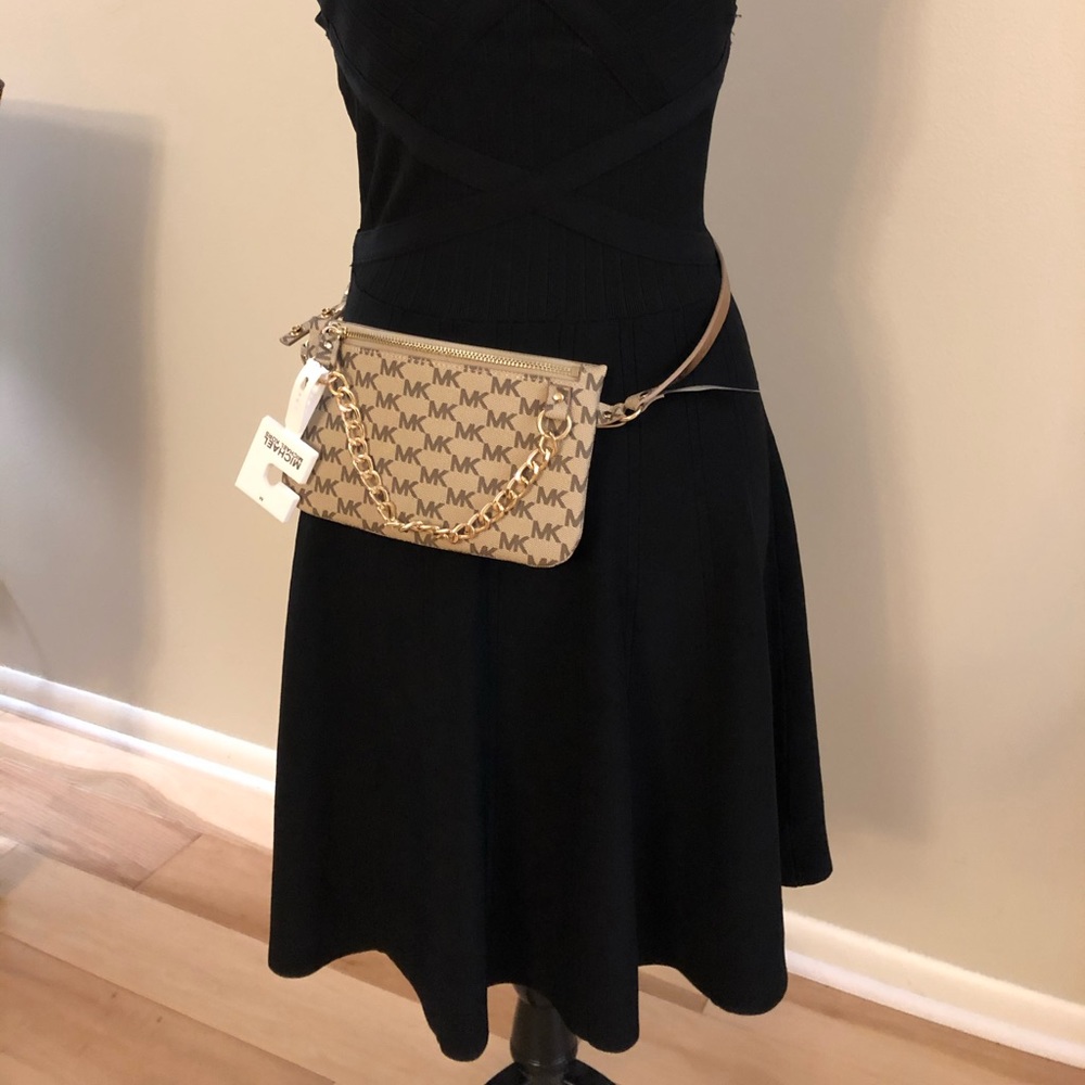 Michael Kors pull chain belt bag